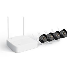   Tenda wifi csőkamera szett - k4w-3tc (4x 3mp, h265, mikr., Ir30m +fullcolor, 1x nvr 4csat, usb, rj45)