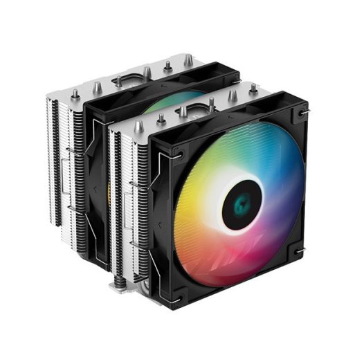 Deepcool cpu cooler - ag620 bk argb (29,4 pcs; max, 115,32 m3/h; 4pin connector, 6 pcs heatpipe, 12cm, pwm, led)