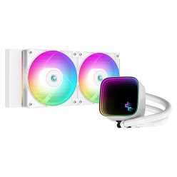   Deepcool cpu water cooler - ls520 se wh (max 19db; max. 103,38 m3/h; 2x12cm, a-rgb led, fehér)