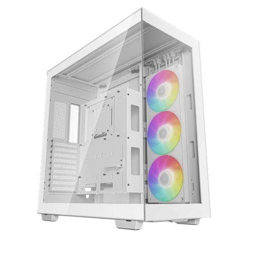 Deepcool computer case - ch780 wh (white, windowed, 3x140mm a-rgb fan bar, e-atx, 4xusb3.0)