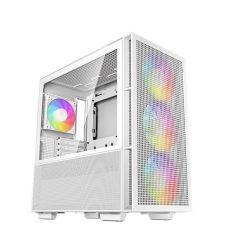   Deepcool számítógépház - ch560 wh (fehér, 3x14cm + 1x12  a-rgb ventilllátor, e-atx, 2xusb3.0)