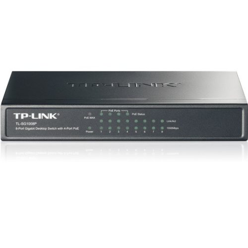 Tp-link switch  poe - tl-sg1008p (8 port 1gbps; 8/4 af poe port; 55w)