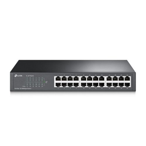 Tp-link switch  - tl-sf1024d (24 port, 100mbps; fém ház, rackbe szerelhető)
