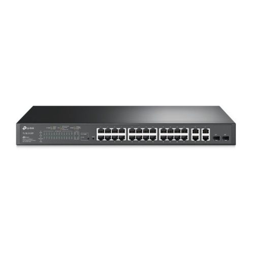 Tp-link switch  poe - tl-sl2428p (24port 100mbps + 2port 1gbps;  24 af poe port; 2x combo sfp; 250w, 250m extended mode)