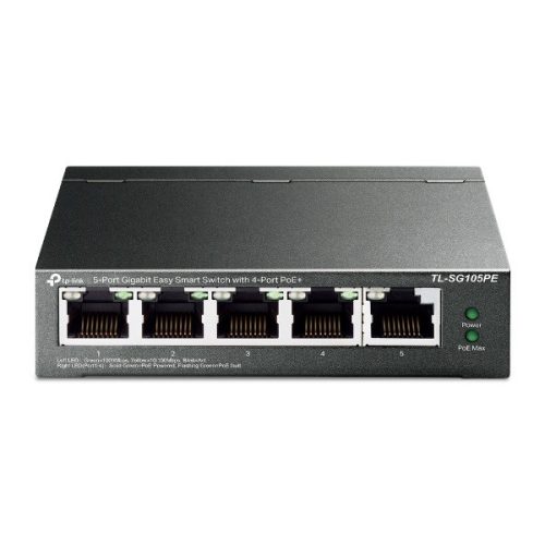 Tp-link switch  poe - tl-sg105pe (5 port 1gbps; 5 af/at poe+ port; 65w)