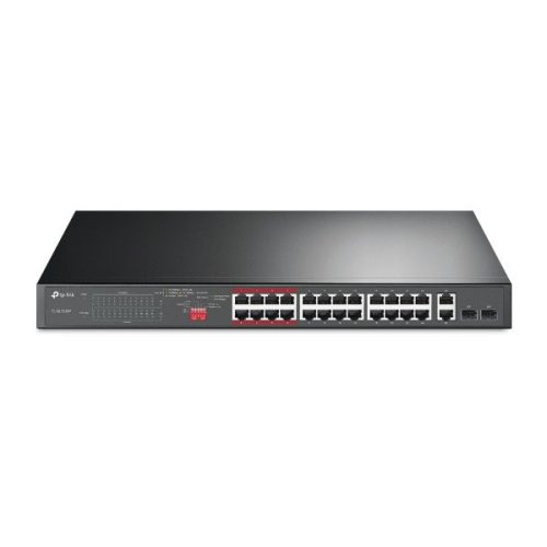 Tp-link switch  poe - tl-sl1226p (24port 100mbps;  24 af poe port; 2x combo sfp; 250w, 250m extended mode)