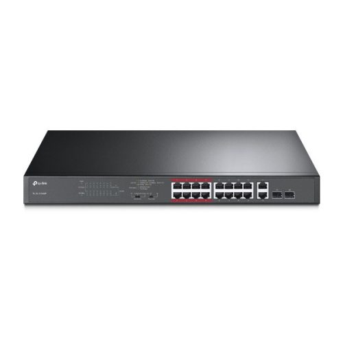 Tp-link switch  poe - tl-sl1218mp (16port 100mbps;  16 at/poe+ port; 2x combo sfp; 192w, 250m extended mode)