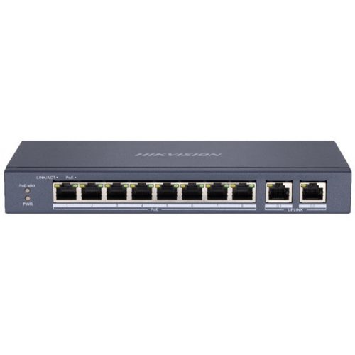 Hikvision switch poe - ds-3e0310p-e/m (8 port 100mbps, 60w, 2xrj45 1000mbps)