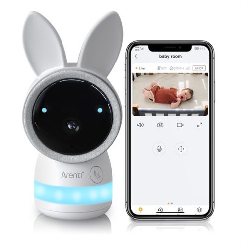 Arenti bébiőr - ainanny-cam (3mp, wifi, sírás-, hőmérséklet-, páratartalom figyelés, microsd, mikrofon, hangszóró)
