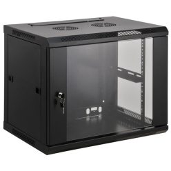   Manhattan rackszekrény - 19" fali kivitel (9u, 500 (h) x 600 (w) x 450 (d) mm, összeszerelt, fekete)