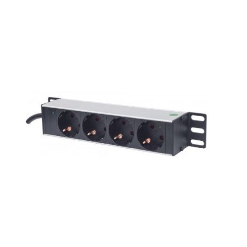 Manhattan elosztó - 10" rackmount elosztó, 4 aljzat, led fény, 1.8m