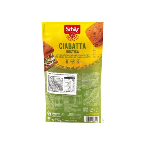 Schär gluténmentes ciabatta zsemle elősütött magvas 4x50g 200g