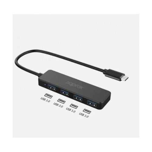Approx usb hub - type-c 4in1 hub (4db usb3.0) black