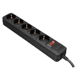   S-link túlfeszültségvédő - spg3-j-5 (5 aljzat, max.4000 watt, 306 joule, 1,5m kábel, fekete)