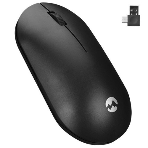 Everest wireless mouse - smw-399 black rechargeable super quiet (1600 dpi, 3 buttons, optical, black)