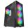 Everest számítógépház -  plaid v1 (fekete; üveg; atx; alsó táp; 4x120mm rgb, 1xusb3.0 + 2xusb2.0)