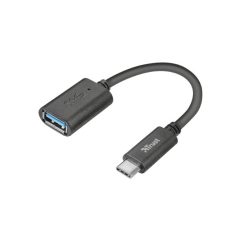   Trust kábel - usb-c - usb3.0 (10cm; fekete; usb-c - usb-a csatlakozó)
