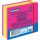 Sticky note pad, 76x76 mm, 400 sheets, DONAU, neon-pastel mix, pink shades