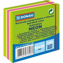 Sticky note pad, 50x50 mm, 250 sheets, DONAU, neon green
