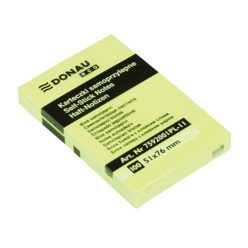   Sticky pad, 51x76mm, 100 sheets, DONAU "ECO", yellow
