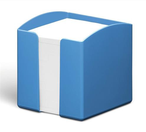 Notepad holder, plastic, 100x100 mm, filled, DURABLE "ECO", blue