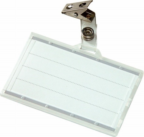 Name badge with clip, 88x54 mm, DONAU