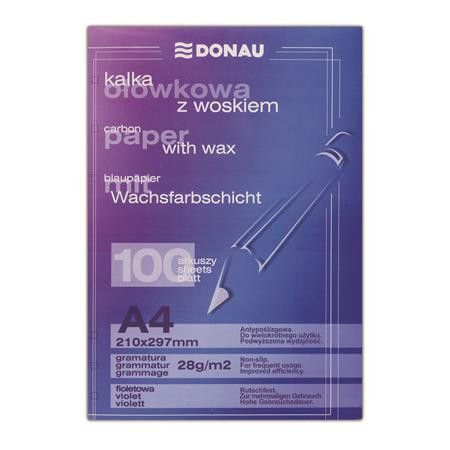 Indigo, manual, A4, 100 sheets, DONAU, purple