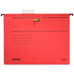   Függőmappa, gyorsfűzős, karton, A4, LEITZ "Alpha", piros