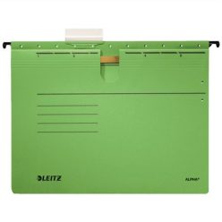   Függőmappa, gyorsfűzős, karton, A4, LEITZ "Alpha", zöld
