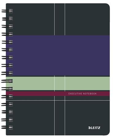 Spiral notebook, A5, checkered, 80 pages, LEITZ "Executive"