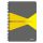 Spiral notebook, A5, ruled, 90 pages, laminated cardboard cover, LEITZ "Office", grey-yellow