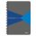 Spiral notebook A5, checkered, 90 pages, PP cover, LEITZ "Office", grey-blue