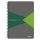Spiral notebook A5, checkered, 90 pages, PP cover, LEITZ "Office", grey-green