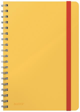 Spiral notebook, B5, lined, 80 sheets, LEITZ, "Cosy Soft Touch", warm yellow