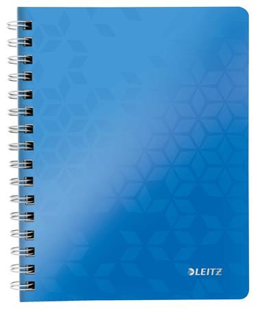 Spiral notebook A5, checkered, 80 pages, LEITZ "Wow", blue