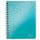 Spiral notebook A5, checkered, 80 pages, LEITZ "Wow", ice blue