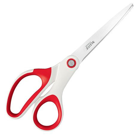 Office scissors, 20,5 cm, LEITZ "Wow Titanium", red