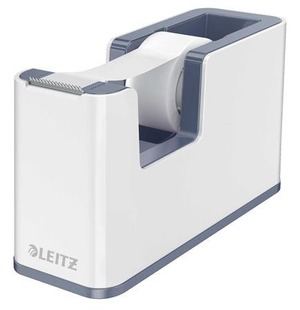 Adhesive tape dispenser, table, filled, LEITZ "Wow", white-grey