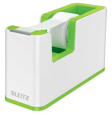 Adhesive tape dispenser, table, filled, LEITZ "Wow", white-green