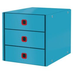   Irattároló, laminált karton, 3 fiókos, LEITZ "Cosy Click&Store", nyugodtkék