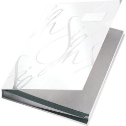   Aláírókönyv, A4, 18 részes, karton, LEITZ "Design", fehér