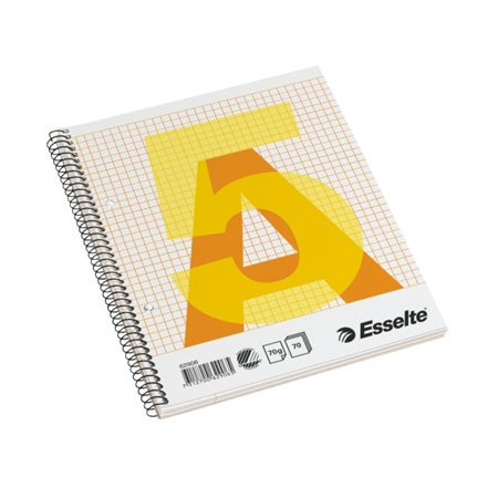 Spiral notebook, A5, checkered, 70 pages, ESSELTE