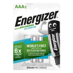   Tölthető elem, AAA mikro, 2x800 mAh, előtöltött, ENERGIZER "Extreme"