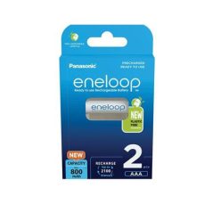   Tölthető elem, AAA mikro, 2x800 mAh Ni-MH, PANASONIC "Eneloop"