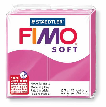Clay, 57 g, combustible, FIMO "Soft", raspberry