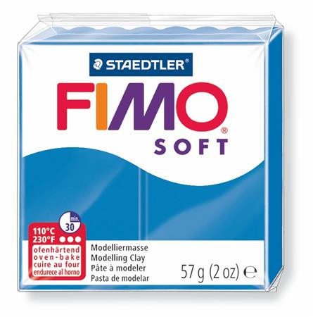Cotton wool, 57 g, combustible, FIMO "Soft", ocean blue