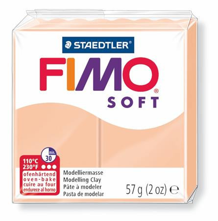 Cotton wool, 57 g, combustible, FIMO "Soft", leather colour