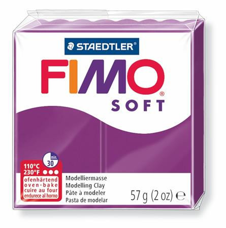 Clay, 57 g, combustible, FIMO "Soft", purple