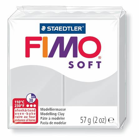 Clay, 57 g, combustible, FIMO "Soft", dolphin grey