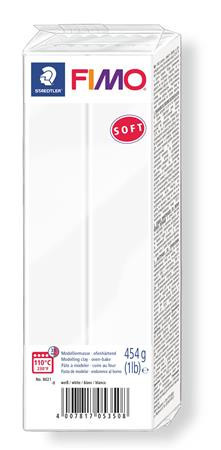 Clay, 454 g, combustible, FIMO "Soft", white